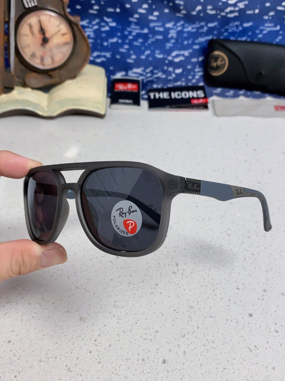 Ray-Ban RB69061 Aviator Black Lens Sunglasses for Men & Women - 433175 - detail image 6