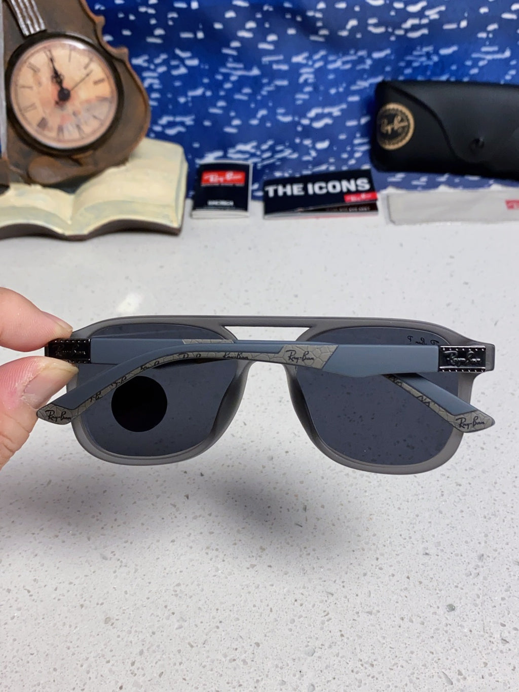 Ray-Ban RB69061 Aviator Black Lens Sunglasses for Men & Women - 433175 - detail image 5