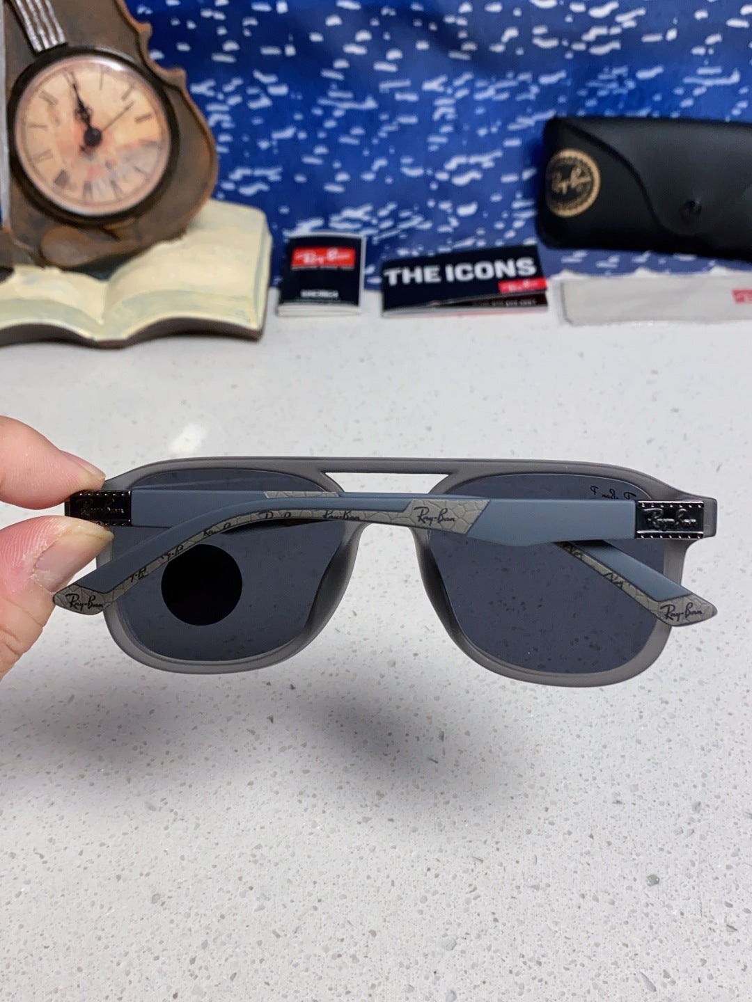 Ray-Ban RB69061 Aviator Black Lens Sunglasses for Men & Women - 433175 - detail image 5