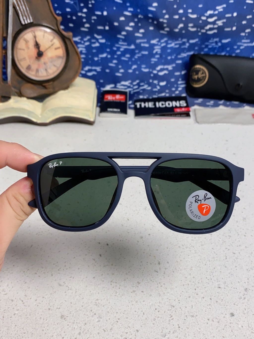 Ray-Ban RB69061 Aviator Black Lens Sunglasses for Men & Women - 998536 - detail image 4