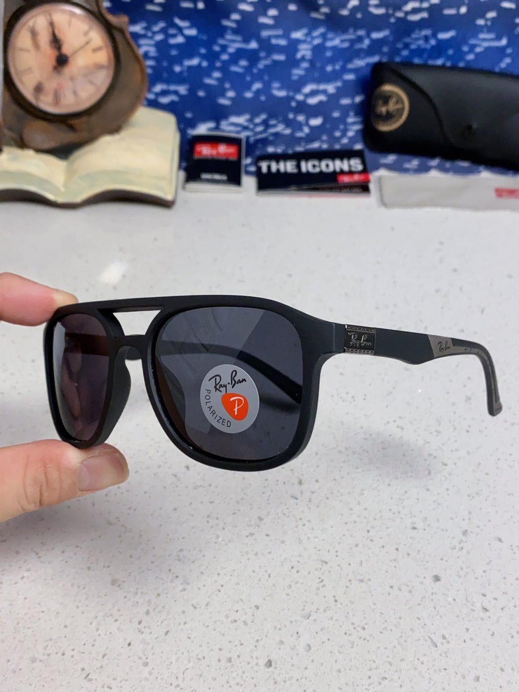 Ray-Ban RB69061 Aviator Black Lens Sunglasses for Men & Women - 433052 - detail image 6