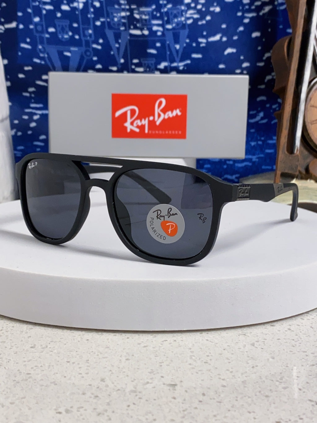 Ray-Ban RB69061 Aviator Black Lens Sunglasses for Men & Women - 433052