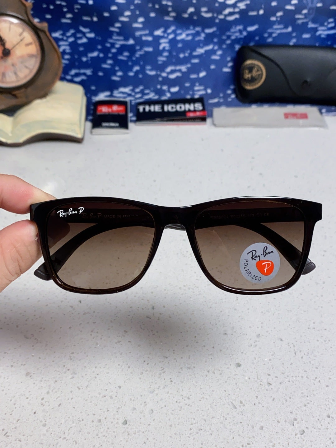 Ray-Ban RB69024 Polarized Fashion Silver Lens Sunglasses for Men - 488219 - detail image 4
