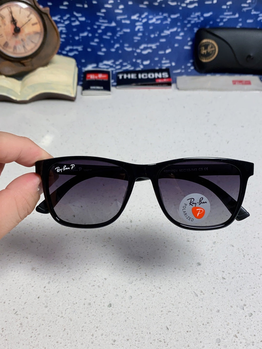 Ray-Ban RB69024 Polarized Fashion Silver Lens Sunglasses for Men - 359032 - detail image 4