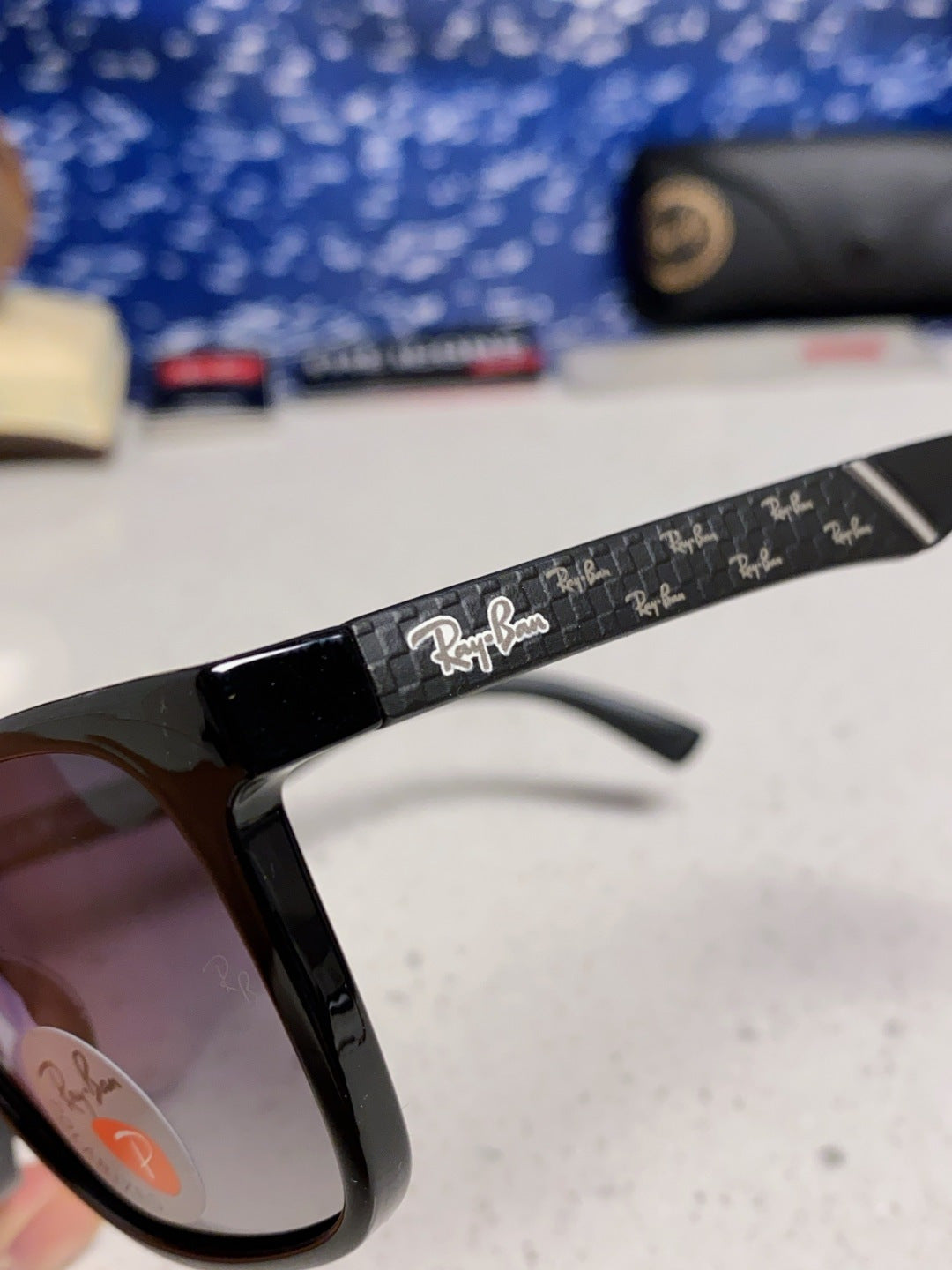 Ray-Ban RB69024 Polarized Fashion Silver Lens Sunglasses for Men - detail image 7