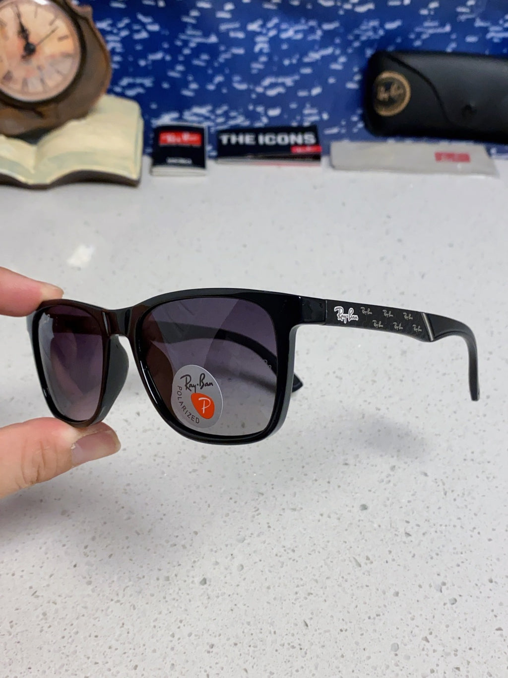 Ray-Ban RB69024 Polarized Fashion Silver Lens Sunglasses for Men - detail image 6