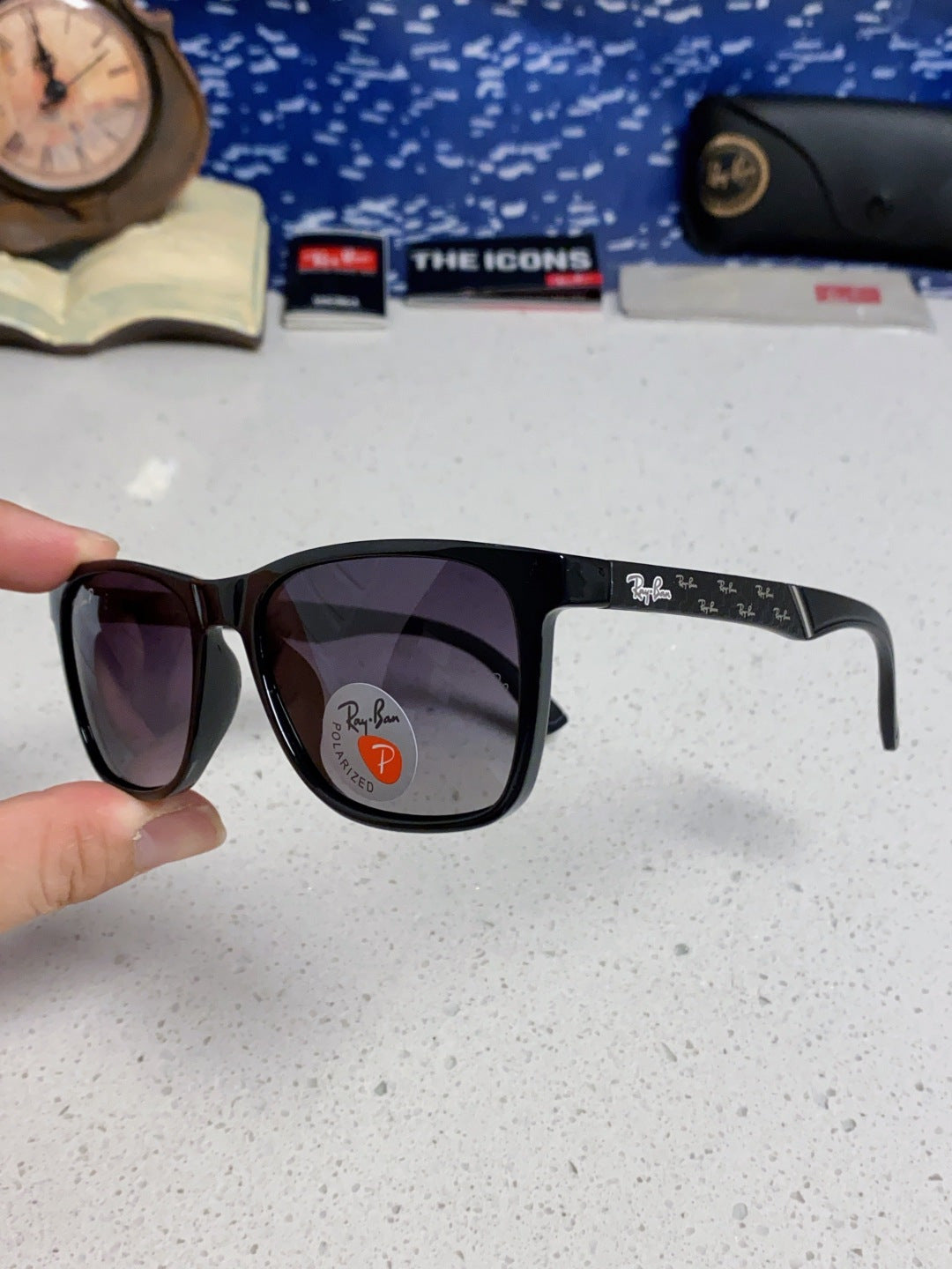 Ray-Ban RB69024 Polarized Fashion Silver Lens Sunglasses for Men - detail image 6