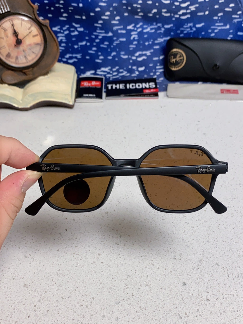 Ray-Ban RB2194 Polarized Round Blue Lens Sunglasses for Men & Women - 359035 - detail image 5