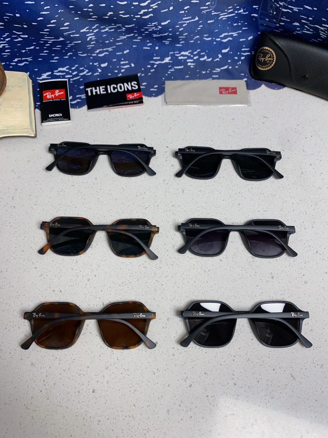 Ray-Ban RB2194 Polarized Round Blue Lens Sunglasses for Men & Women - detail image 11