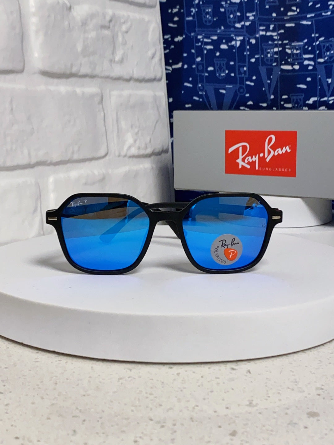 Ray-Ban RB2194 Polarized Round Blue Lens Sunglasses for Men & Women - detail image 2