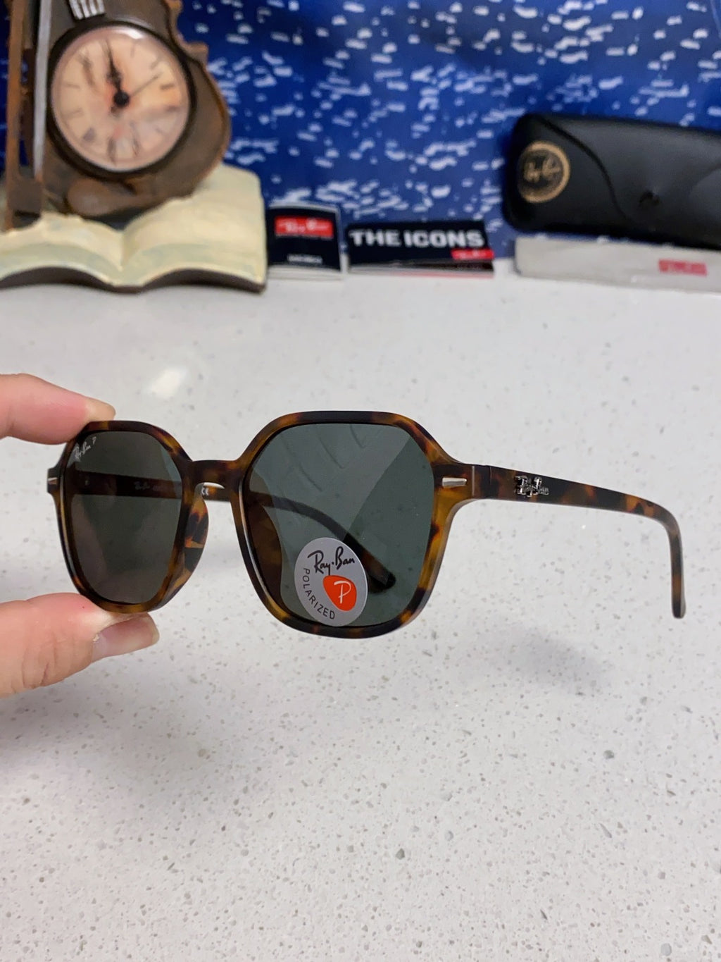 Ray-Ban RB2194 Polarized Round Silver Lens Sunglasses for Men & Women - 488224 - detail image 6
