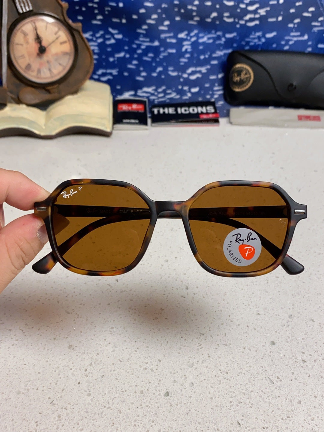 Ray-Ban RB2194 Polarized Round Brown Lens Sunglasses for Men & Women - detail image 4