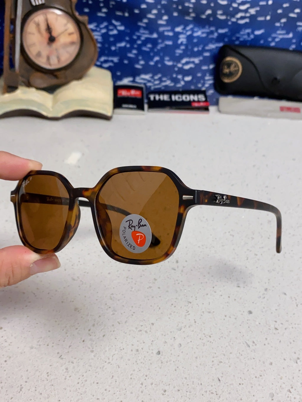 Ray-Ban RB2194 Polarized Round Brown Lens Sunglasses for Men & Women - detail image 6