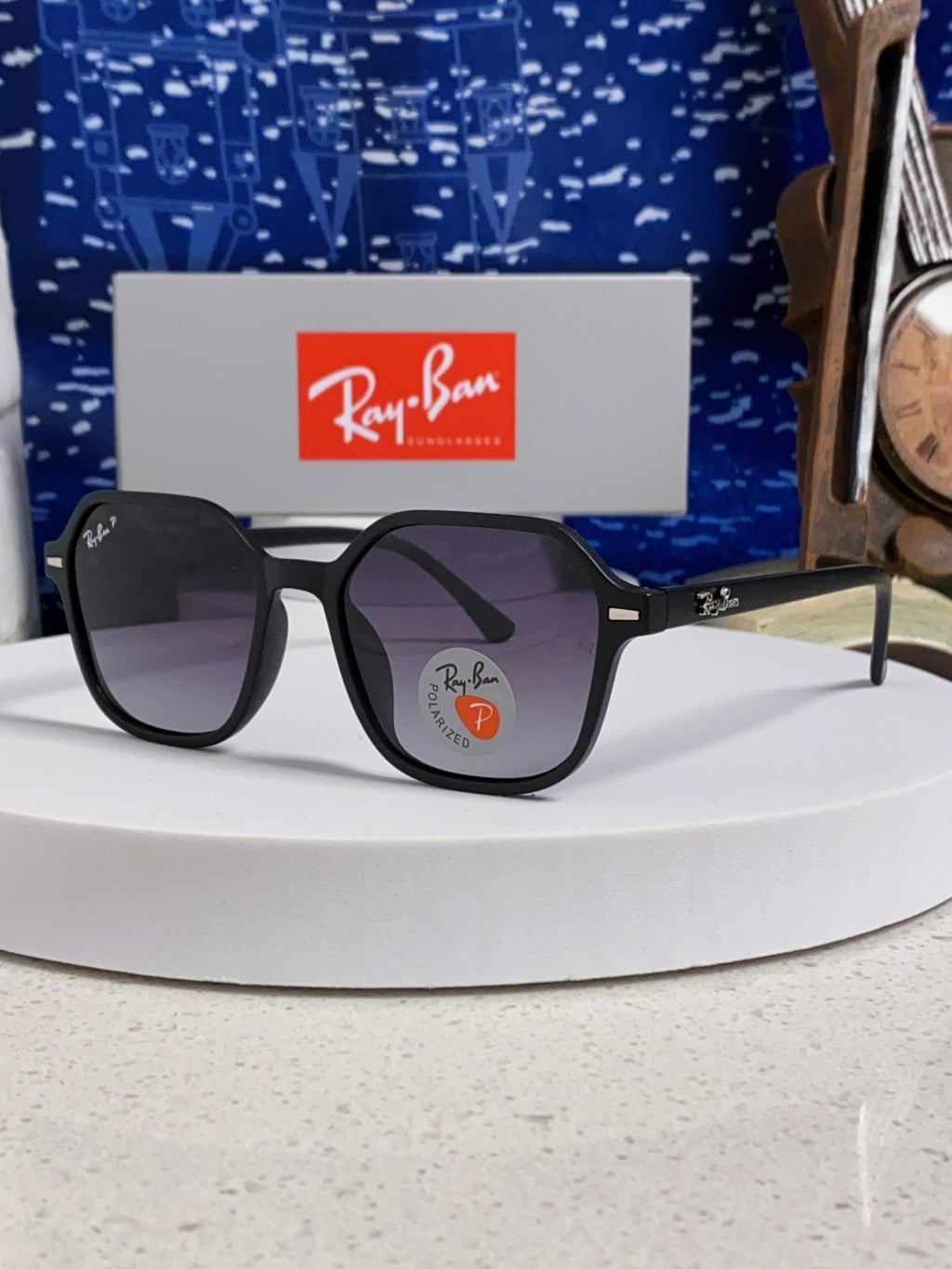 Ray-Ban RB2194 Polarized Round Silver Lens Sunglasses for Men & Women