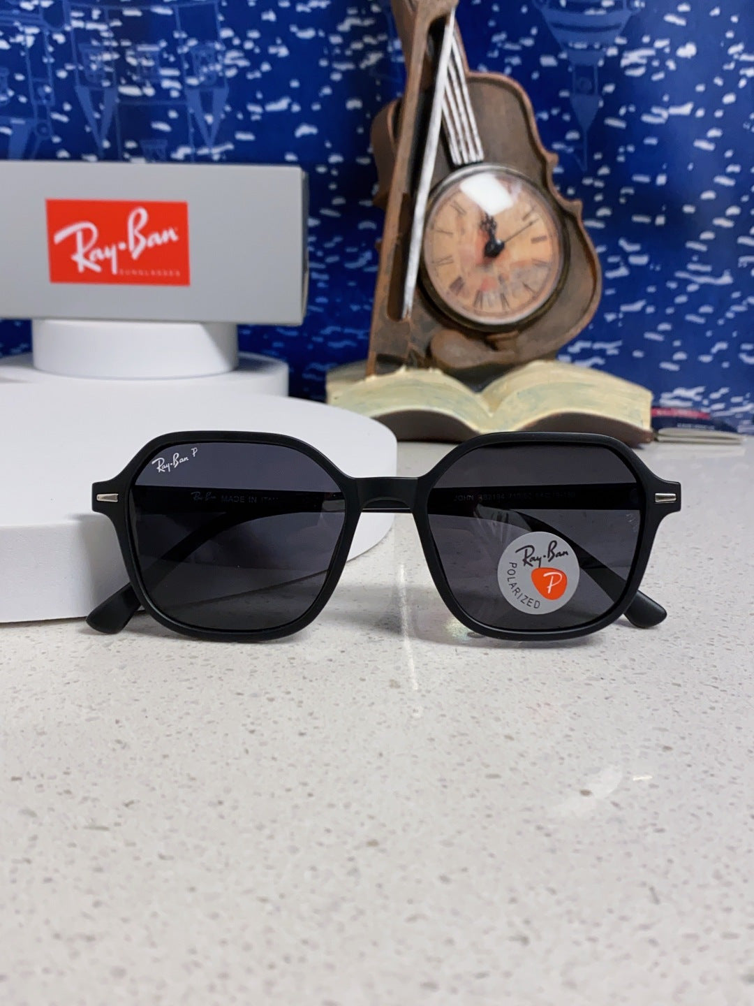 Ray-Ban RB2194 Polarized Round Black Lens Sunglasses for Men & Women - 359040 - detail image 9