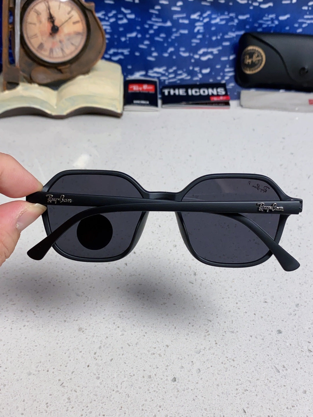 Ray-Ban RB2194 Polarized Round Black Lens Sunglasses for Men & Women - 359040 - detail image 5