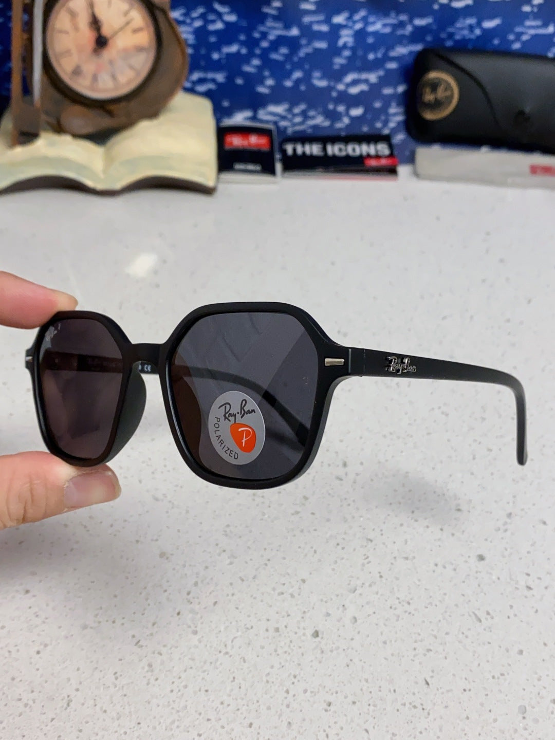 Ray-Ban RB2194 Polarized Round Black Lens Sunglasses for Men & Women - 359040 - detail image 6