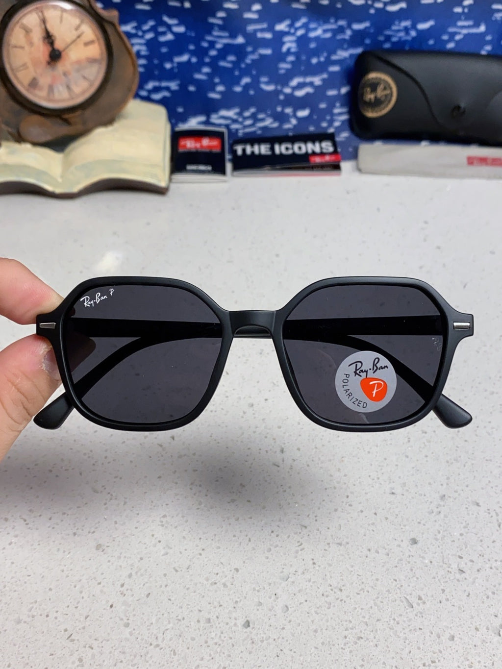 Ray-Ban RB2194 Polarized Round Black Lens Sunglasses for Men & Women - 359040 - detail image 4