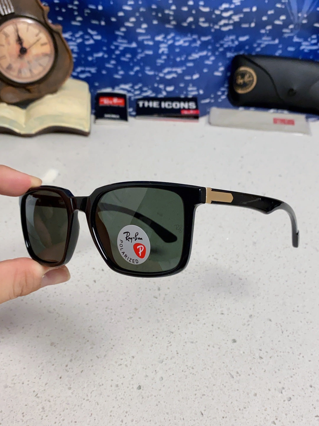 Ray-Ban RB4604 Polarized Fashion Black Lens Sunglasses for Men & Women - detail image 6