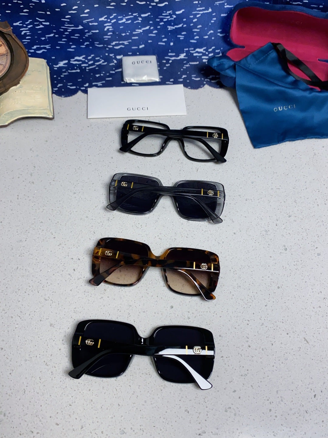 Gucci Square Blue Lens Sunglasses for Men & Women - 357768 - detail image 10