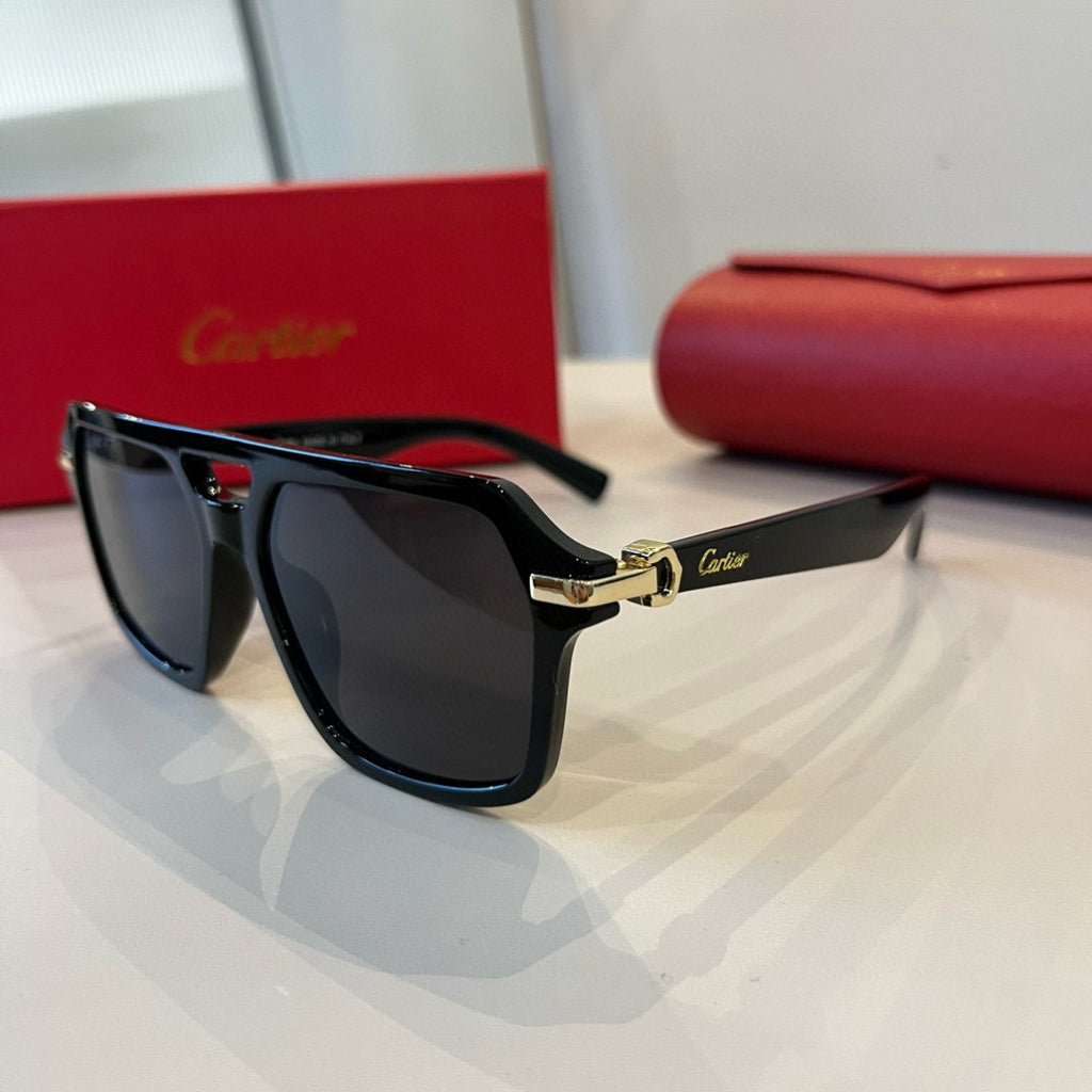 Cartier Aviator Black Lens Sunglasses for Men - 449462 - detail image 3