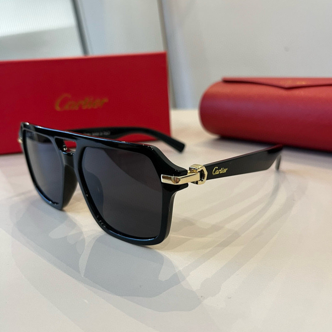 Cartier Aviator Black Lens Sunglasses for Men - 372244 - detail image 3