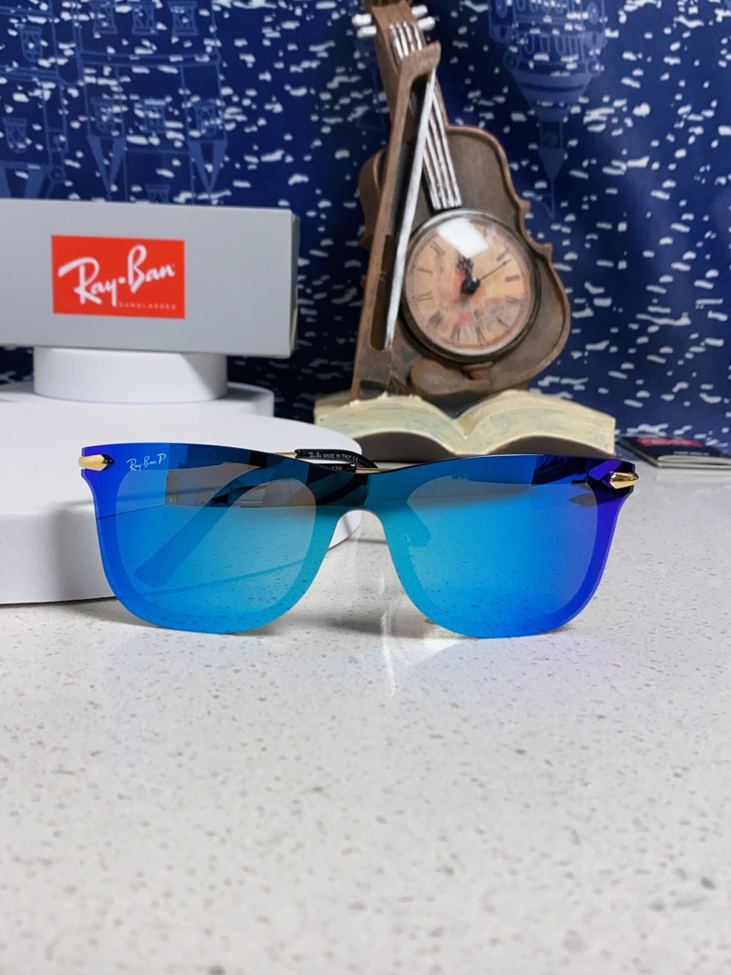 Ray-Ban RB2148 Polarized Square Blue Lens Sunglasses for Men & Women - 466492 - detail image 10