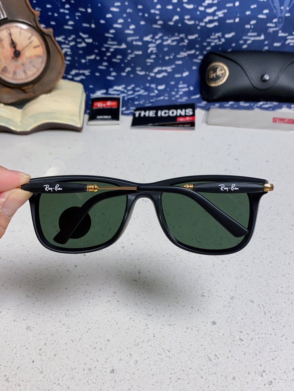 Ray-Ban RB2148 Polarized Square Black Lens Sunglasses for Men & Women - 466497 - detail image 4