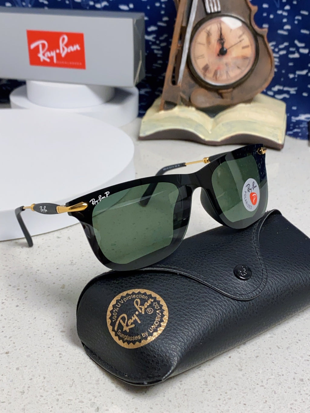 Ray-Ban RB2148 Polarized Square Black Lens Sunglasses for Men & Women - 466497 - detail image 9