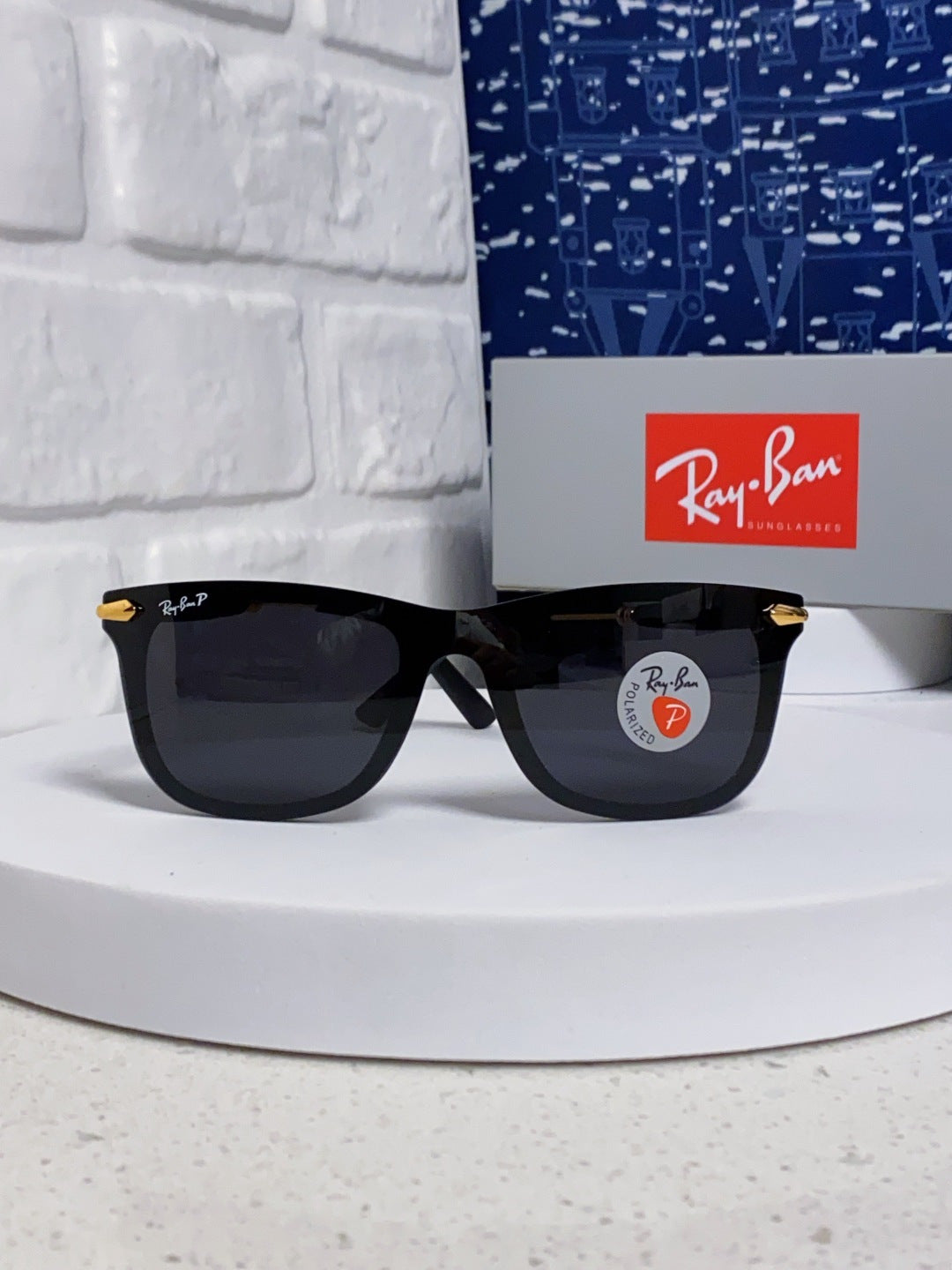 Ray-Ban RB2148 Polarized Square Black Lens Sunglasses for Men & Women - detail image 2