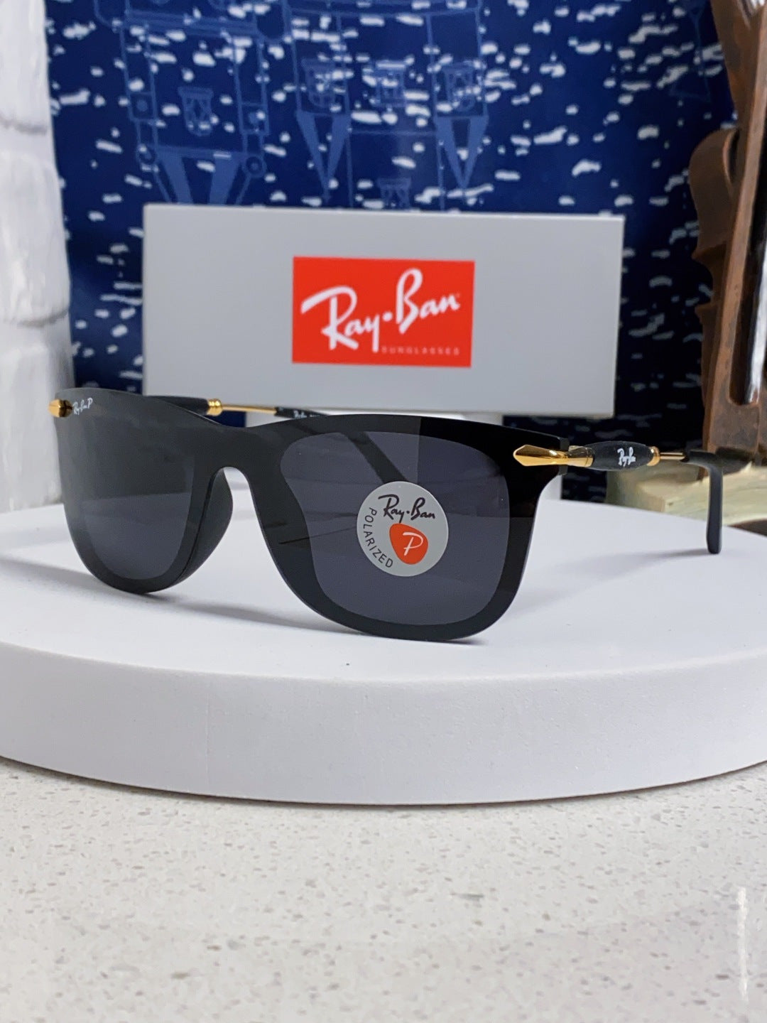 Ray-Ban RB2148 Polarized Square Black Lens Sunglasses for Men & Women