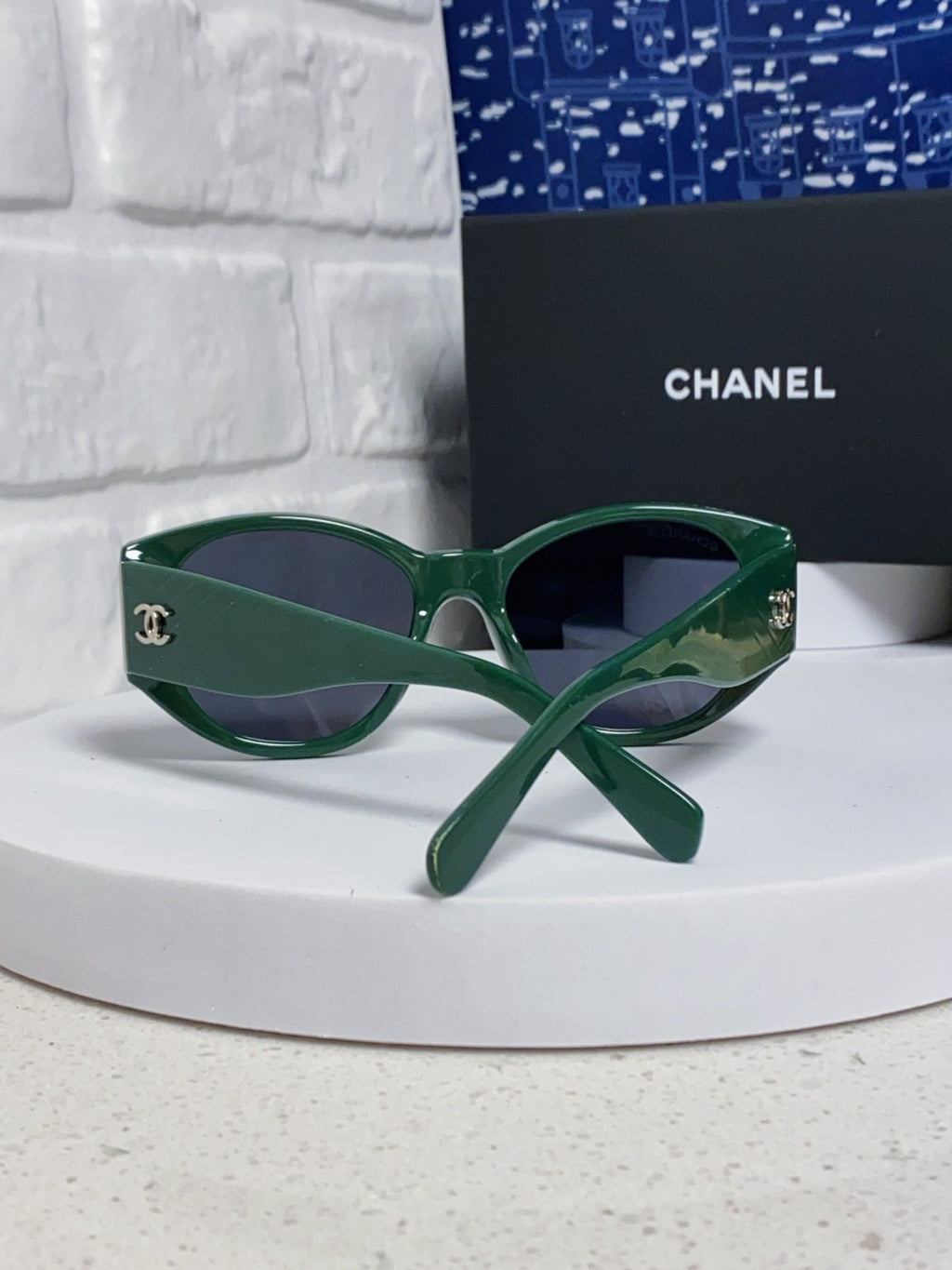 Chanel Polarized Cat-Eye Blue Lens Sunglasses for Women - 398593 - detail image 3
