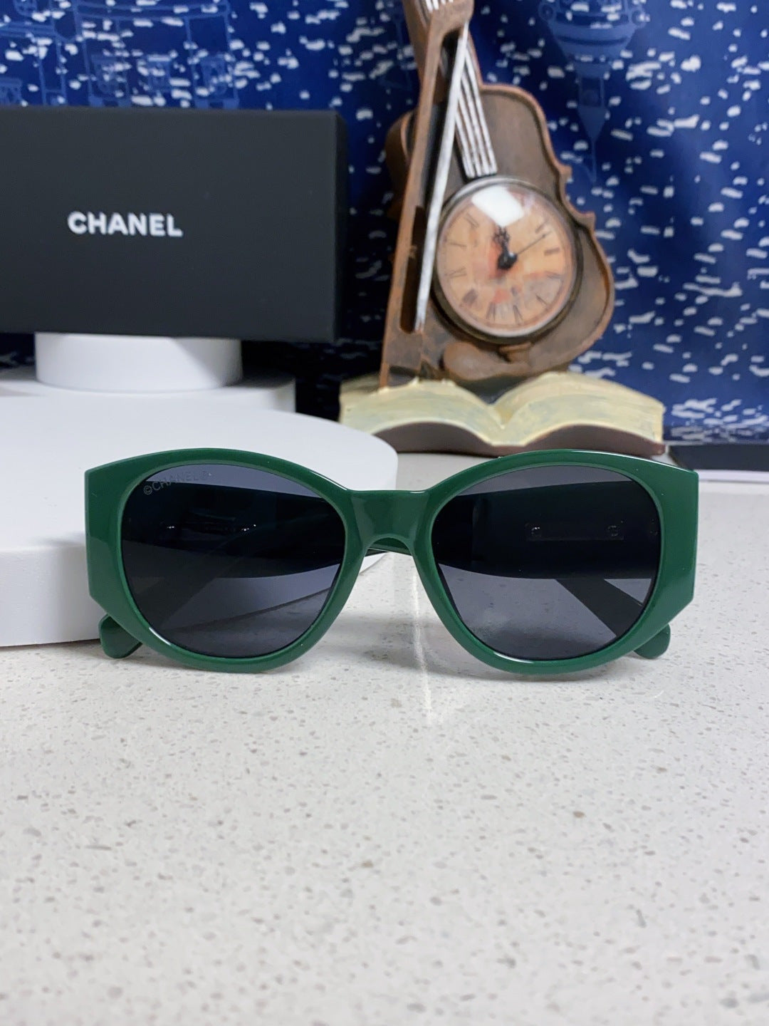 Chanel Polarized Cat-Eye Blue Lens Sunglasses for Women - 398593 - detail image 9