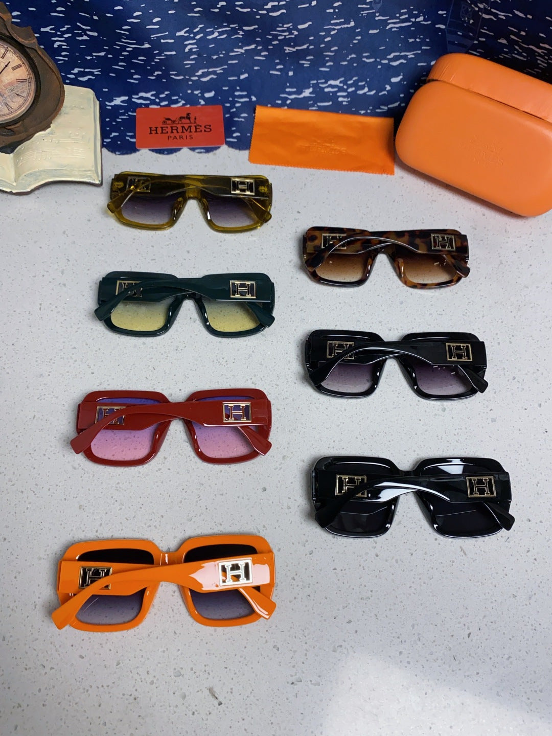 Hermès Square Brown Lens Sunglasses for Men & Women - 466424 - detail image 10