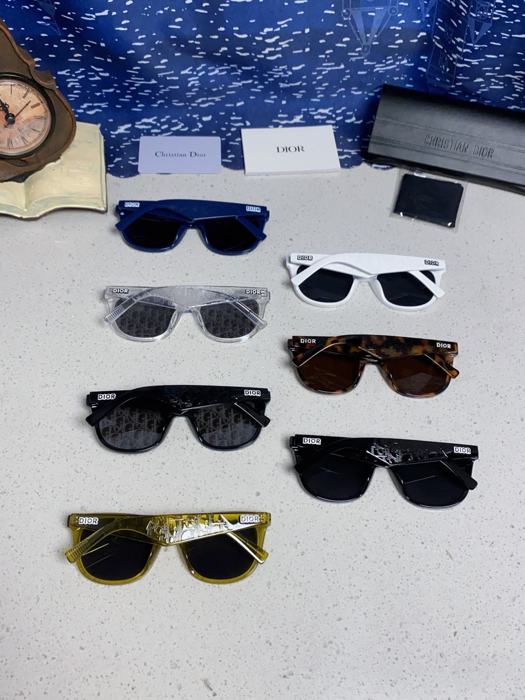 Dior Square Blue Lens Sunglasses for Men & Women - detail image 11