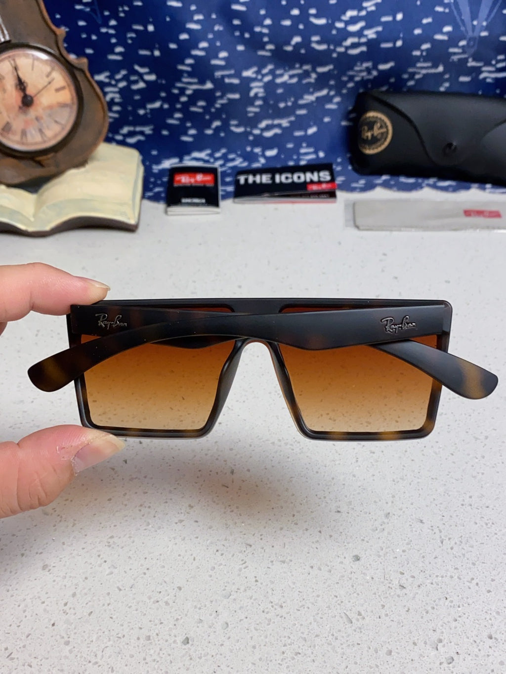 Ray-Ban Oversized Brown Lens Sunglasses for Women - 399542 - detail image 5