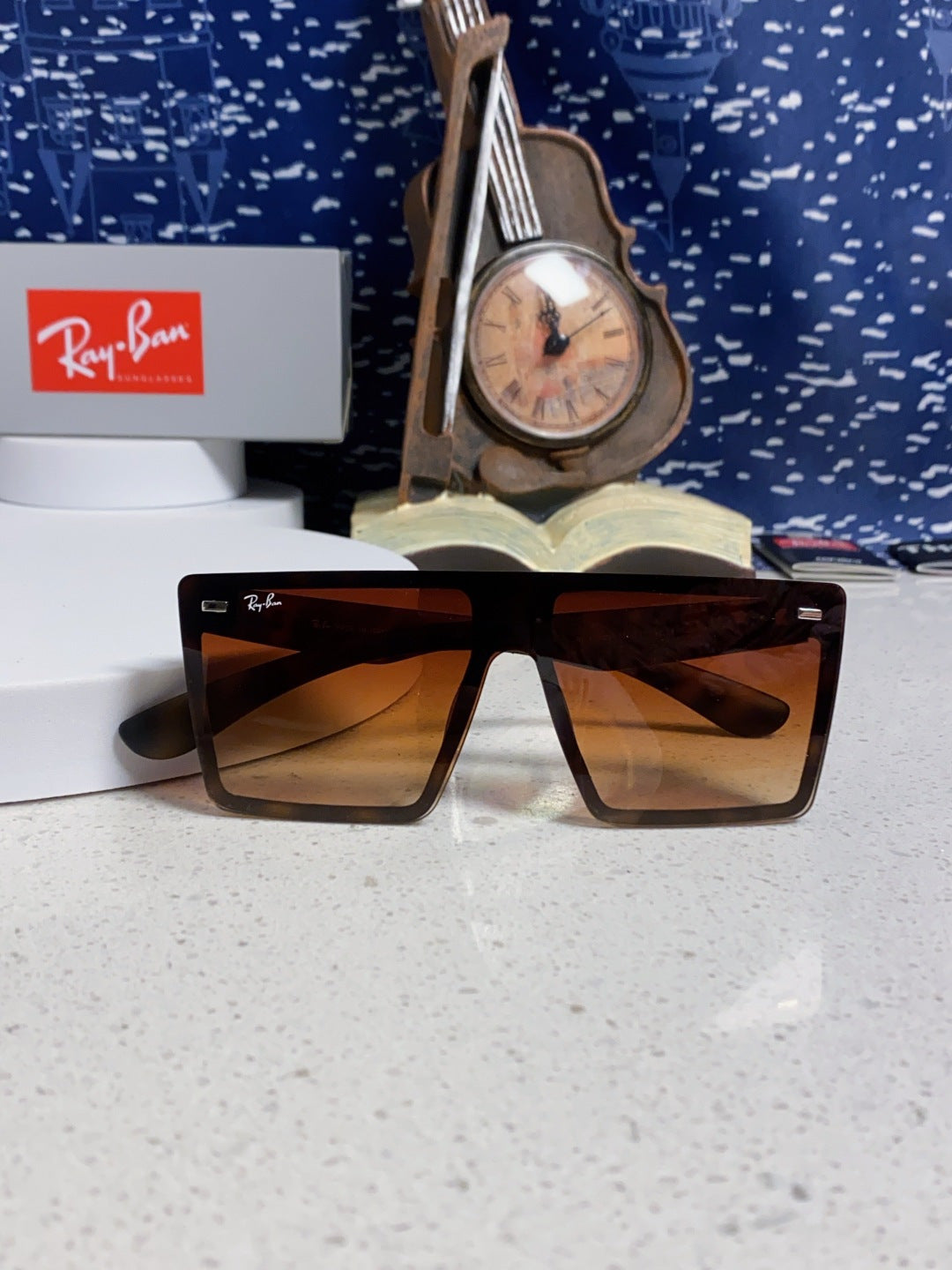 Ray-Ban Oversized Brown Lens Sunglasses for Women - detail image 9
