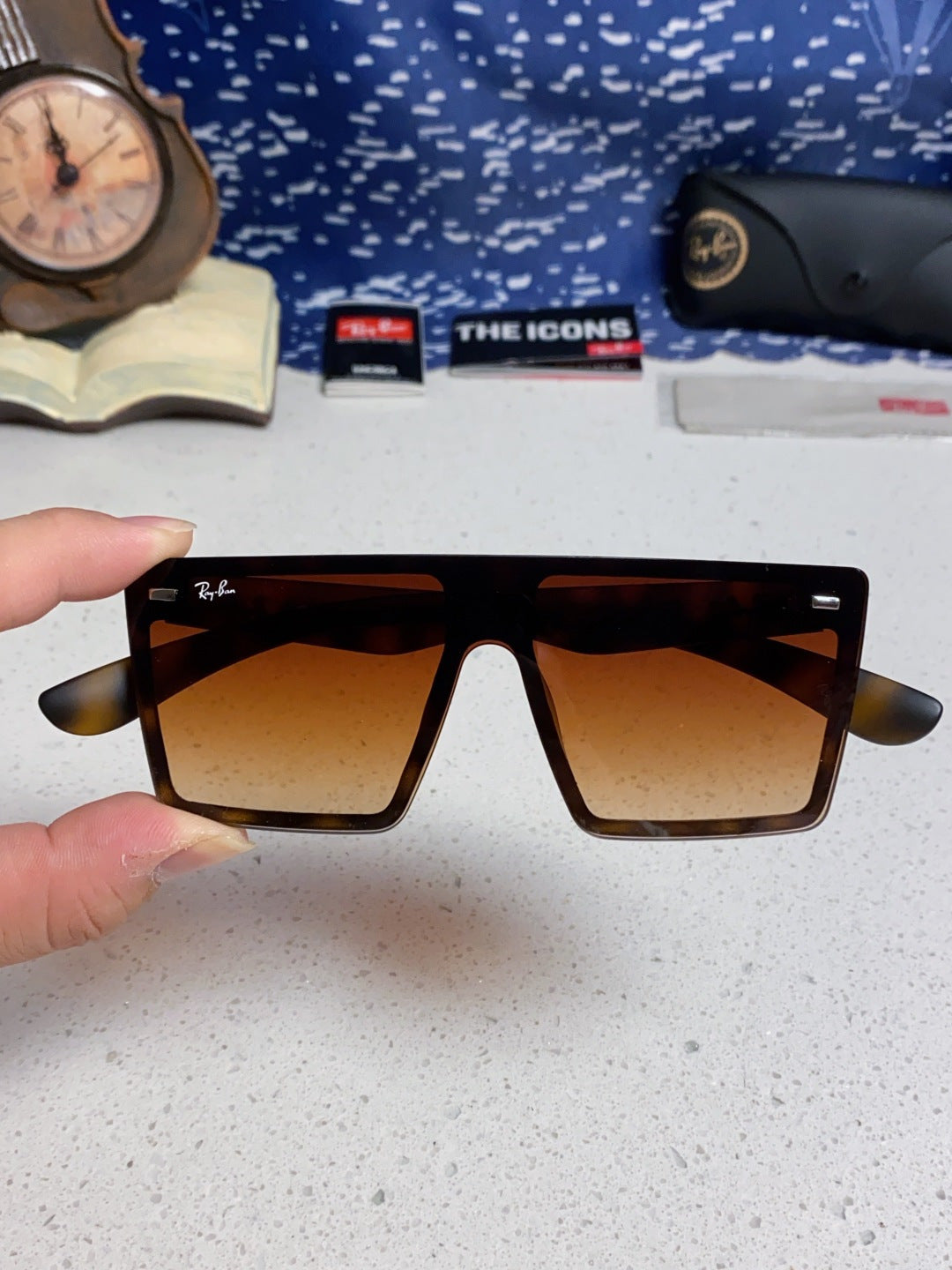 Ray-Ban Oversized Brown Lens Sunglasses for Women - detail image 4