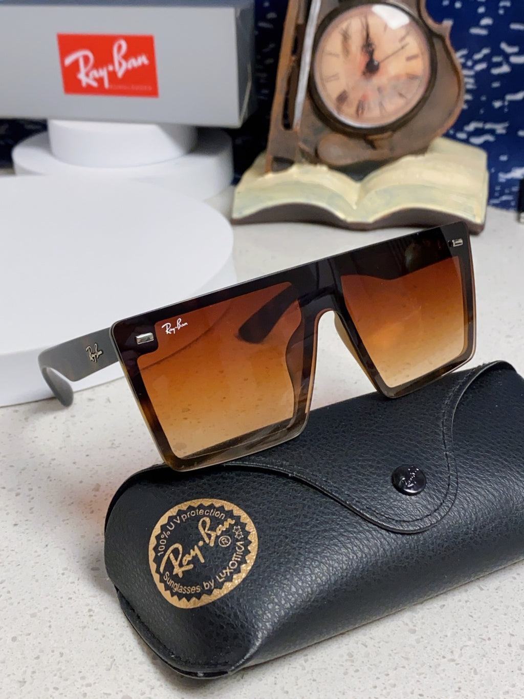 Ray-Ban Oversized Brown Lens Sunglasses for Women - 399542 - detail image 10