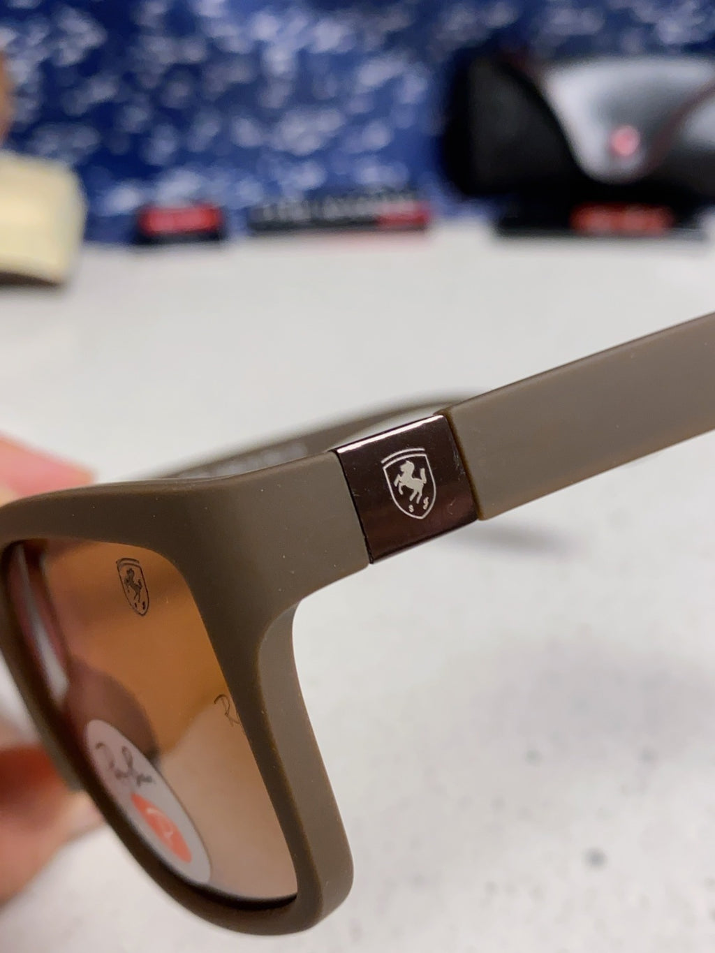 Ray-Ban RB4558 Polarized Square Brown Lens Sunglasses for Men & Women - detail image 7
