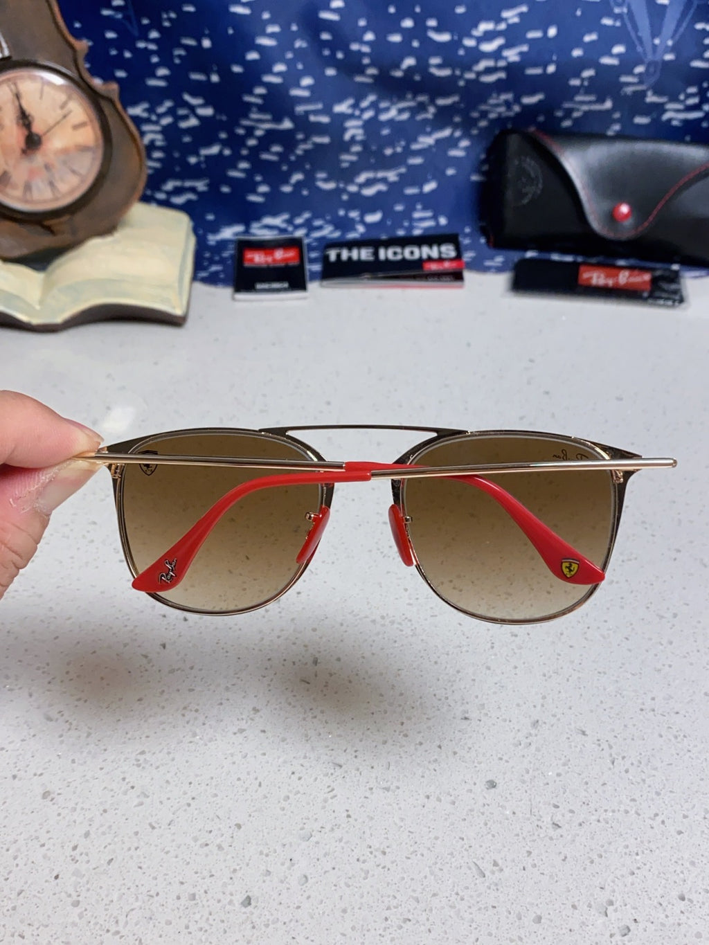 Ray-Ban RB3601 Metal Aviator Brown Lens Sunglasses for Men & Women - detail image 5
