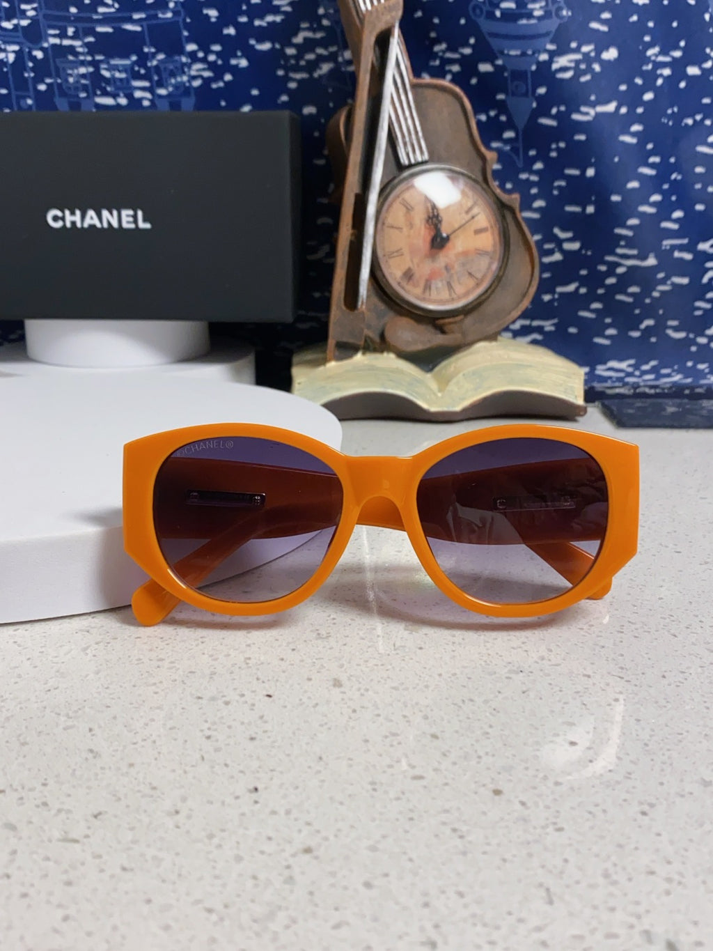 Chanel Polarized Cat-Eye Orange Lens Sunglasses for Women - 158322 - detail image 9