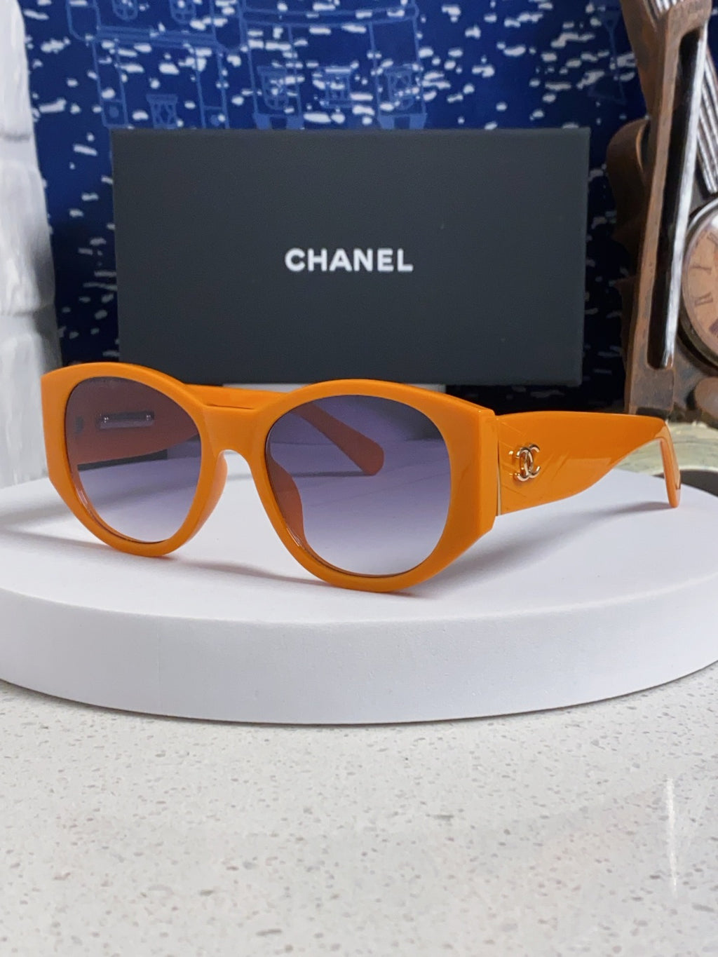 Chanel Polarized Cat-Eye Orange Lens Sunglasses for Women - 158322