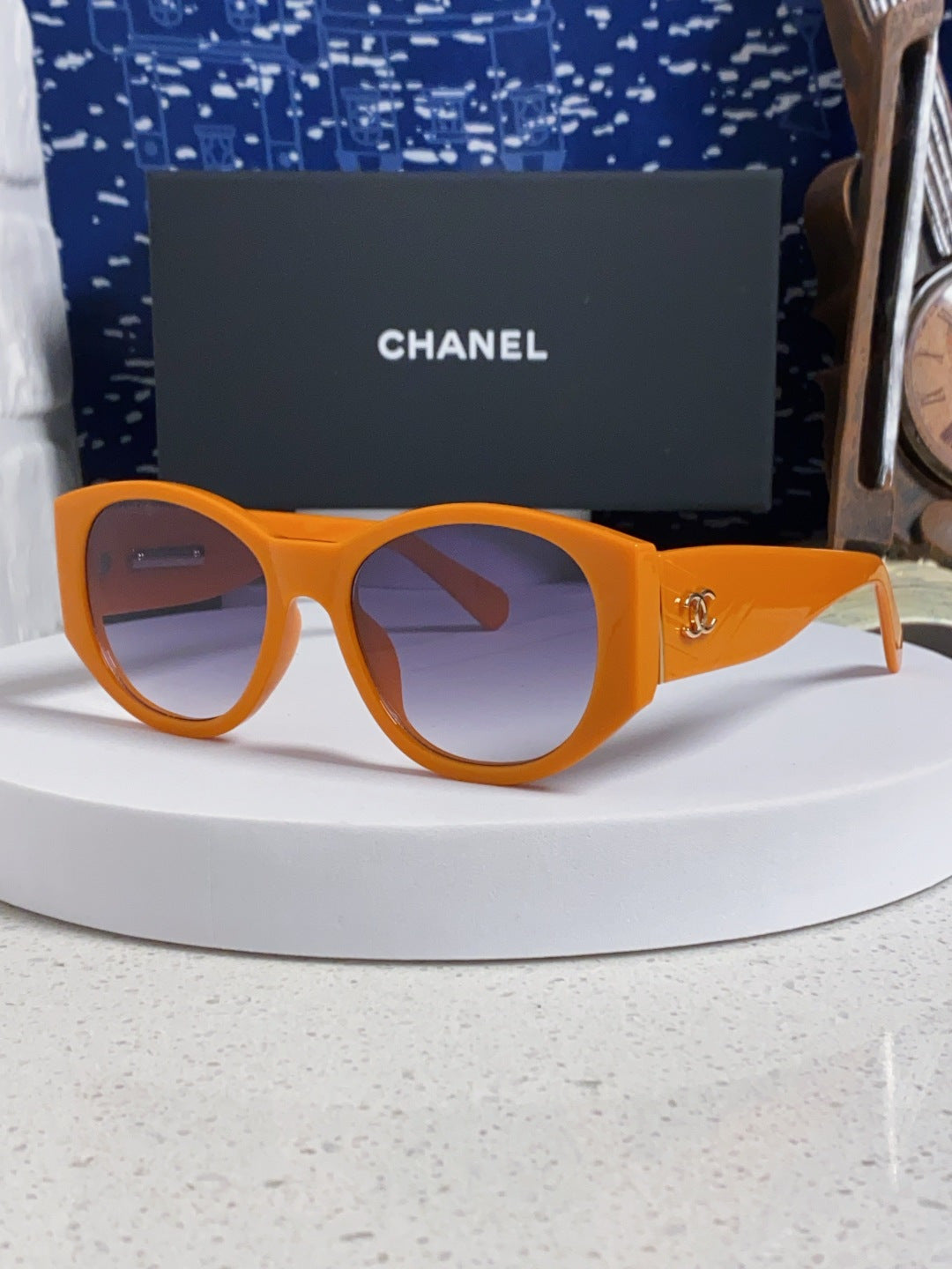 Chanel Polarized Cat-Eye Orange Lens Sunglasses for Women - 158322