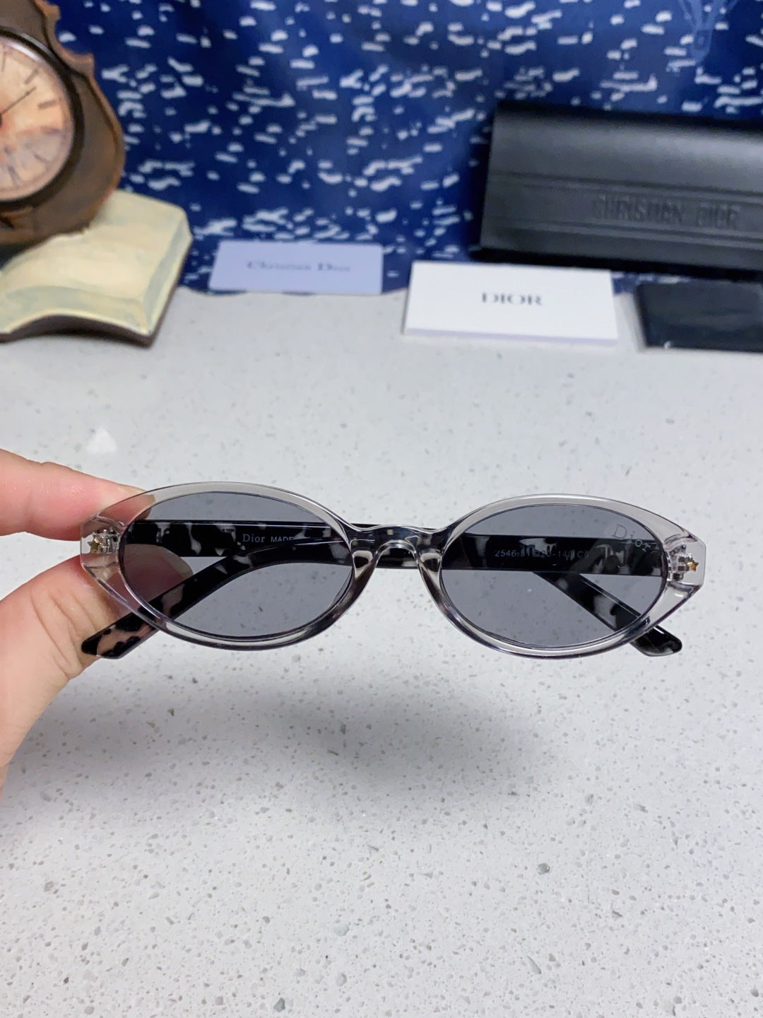 Dior Cat-Eye Silver Lens Sunglasses for Women - 415540 - detail image 4