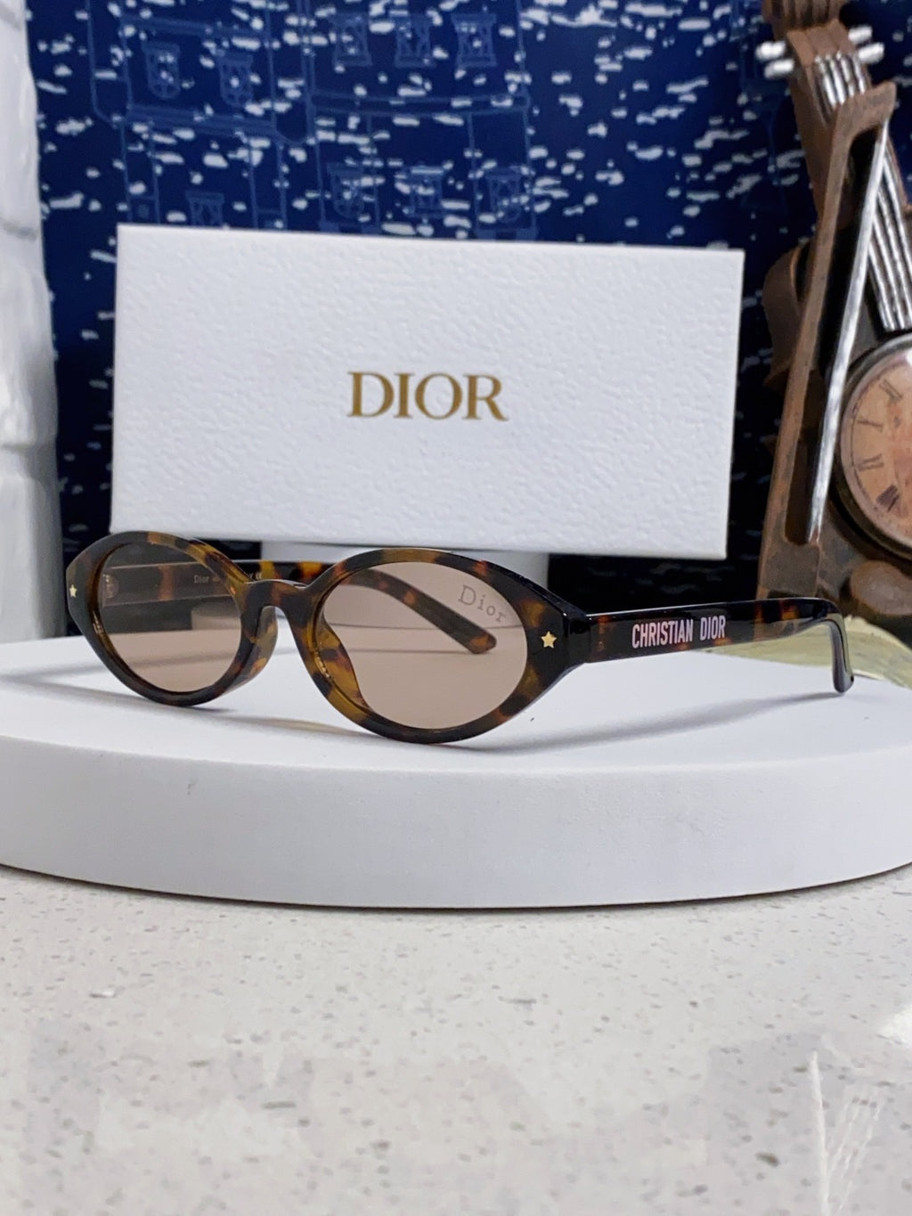 Dior Cat-Eye Black Lens Sunglasses for Women - 415541 - detail image 2