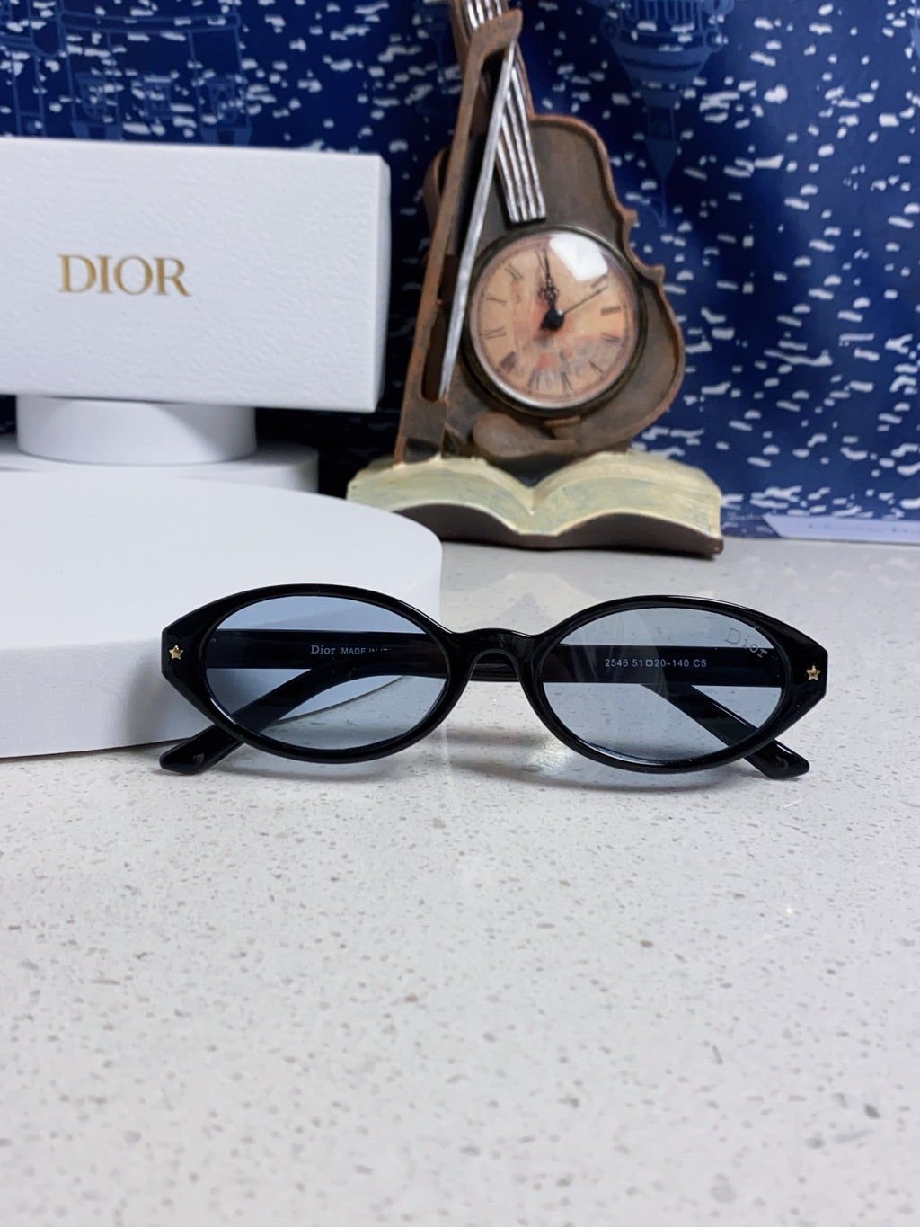 Dior Cat-Eye Blue Lens Sunglasses for Women - 415543 - detail image 9