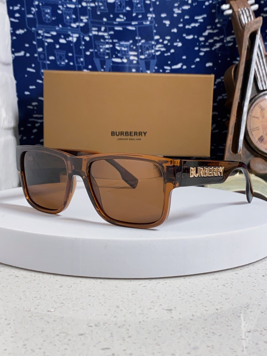 Burberry Polarized Square Brown Lens Sunglasses for Men & Women - 867196