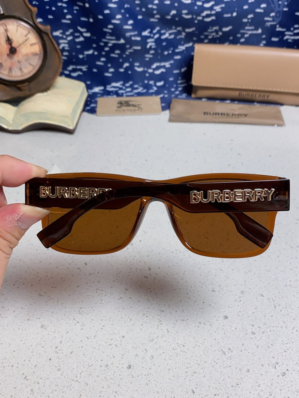 Burberry Polarized Square Brown Lens Sunglasses for Men & Women - 867196 - detail image 5