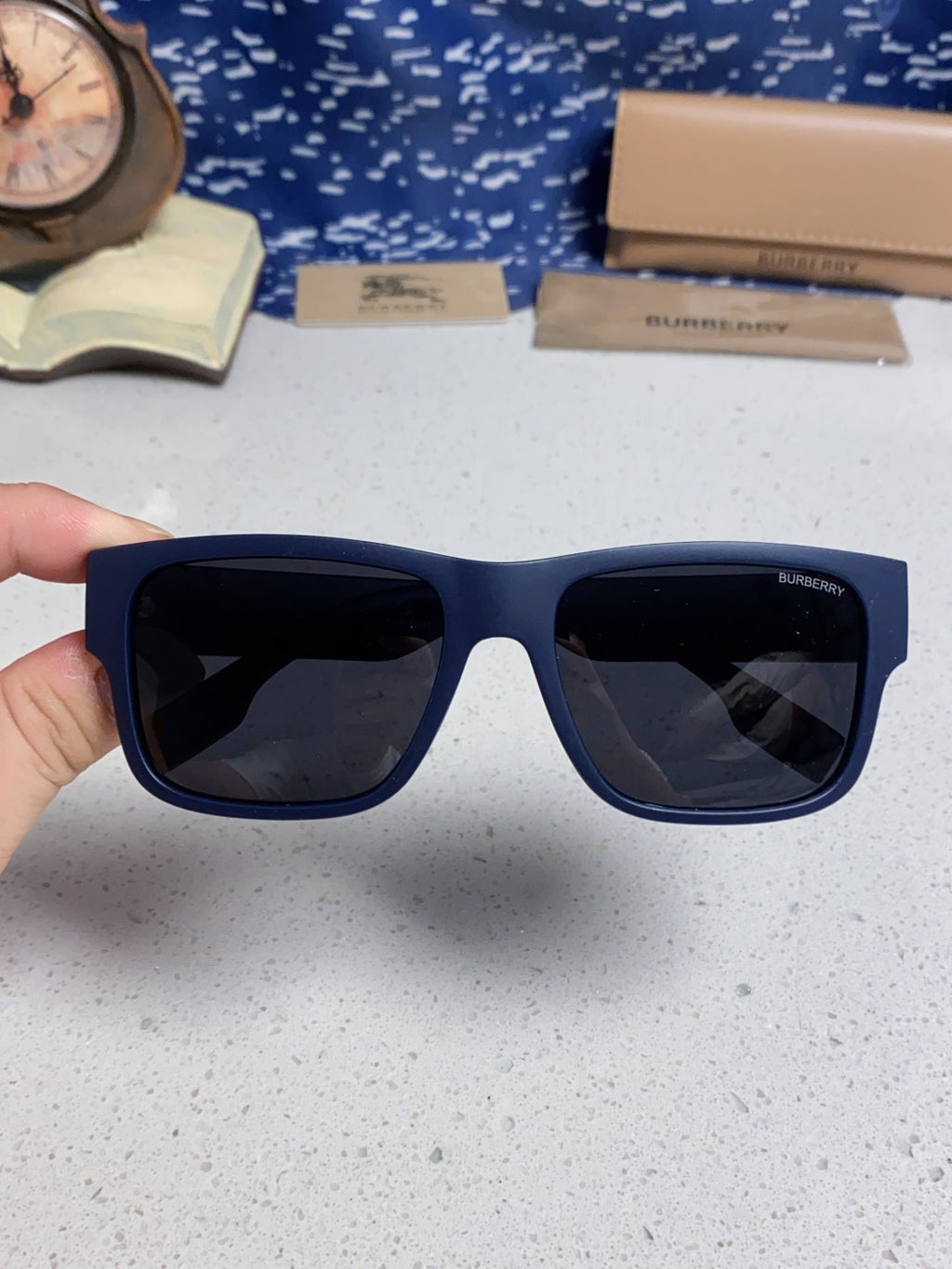 Burberry Polarized Square Black Lens Sunglasses for Men & Women - 432485 - detail image 3